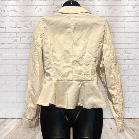 Loft cream beige corduroy peplum jacket size 4‎ - Picture 6 of 12